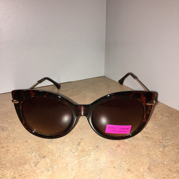 🆕NEW-BETSEY JOHNSON TORTOISE SHELL SUNGLASSES - Picture 2 of 6
